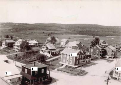 Les 4 maisons ayant servi de centrale téléphonique (17 Ko)