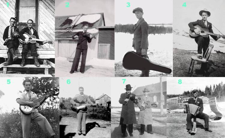 Des musiciens anciens et leurs instruments (60 Ko)