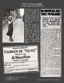 1931 Annee du yoyo